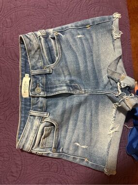 Hidden Blue Denim Jean Shorts - Women's Distressed Cutoffs